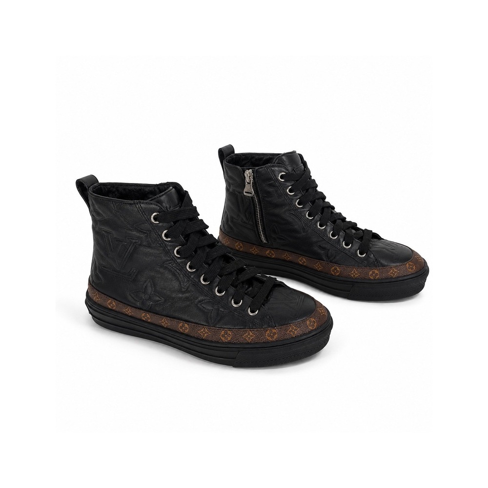 Louis Vuitton Monogram Giant Stellar Sneaker Boots‎ Black 36.5